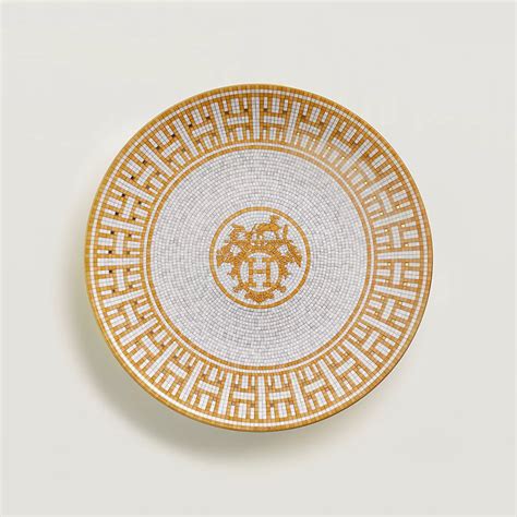 hermes gold plate|hermes plates price.